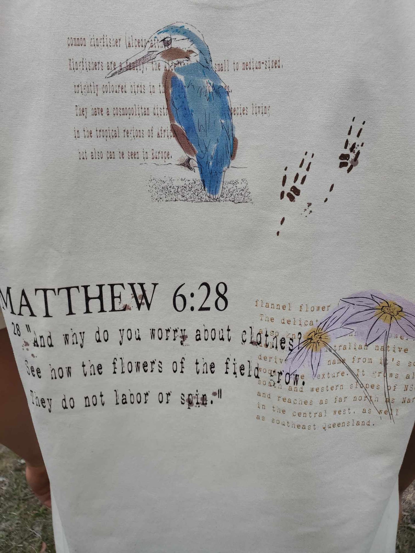 Matthew 6:28 T Shirt - Australian Theme